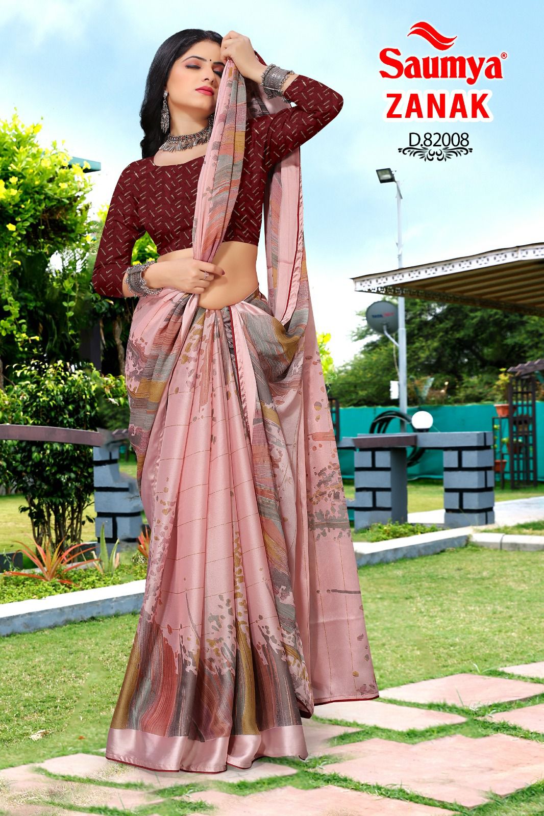Zanak By Saumya Crape Digital Printed Sarees Wholesale Clothing Suppliers In India 